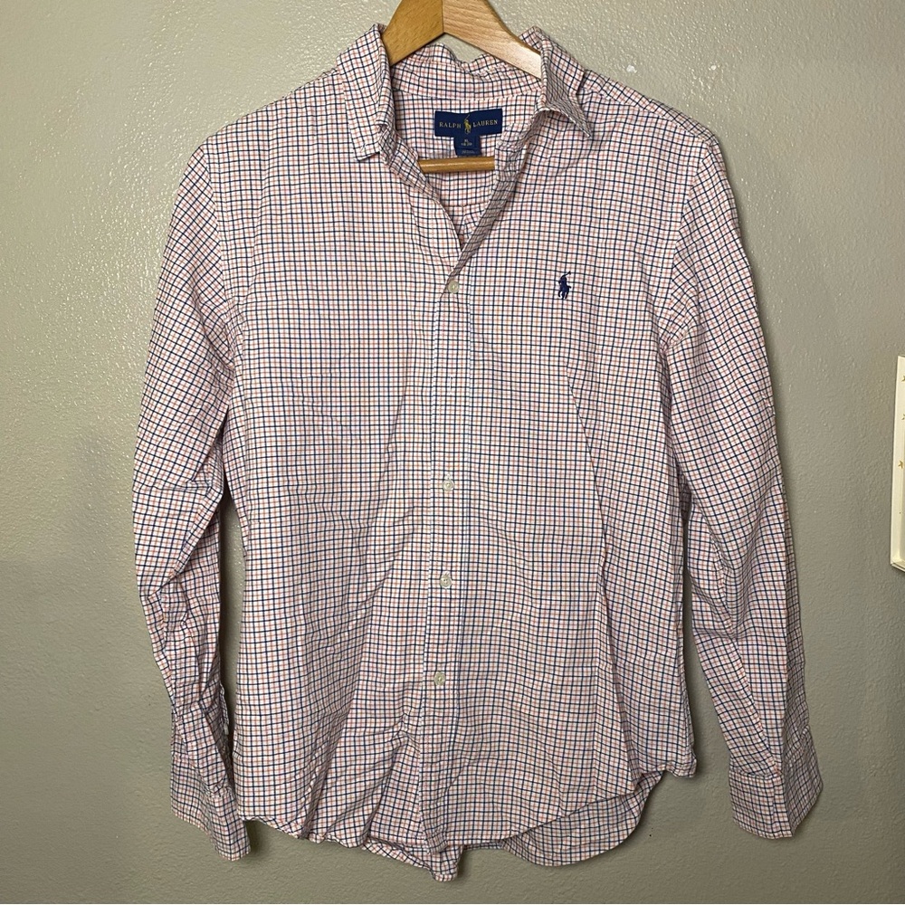 Polo by Ralph Lauren‎ Men's Blue Orange Stripped Shirt Size 18-20 XL preppy